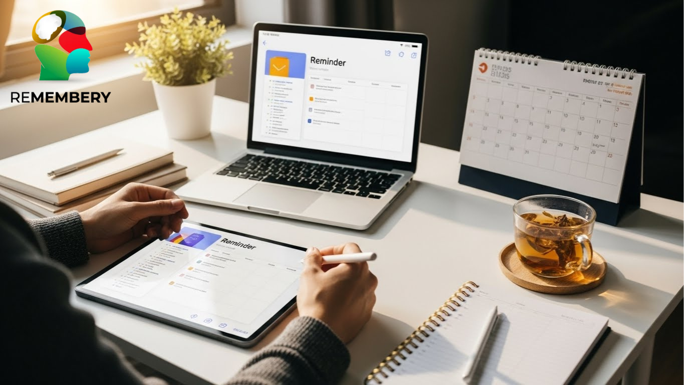 Person checking a pill reminder app